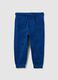 Kids' blue regular fit pure cotton trousers_0