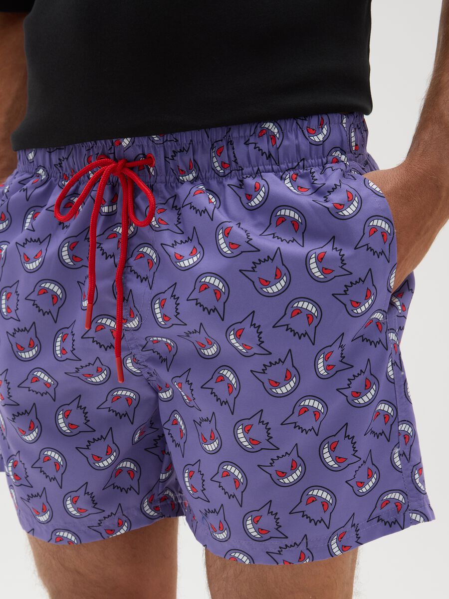 Costume da bagno da uomo in multicolor elasticizzato_2