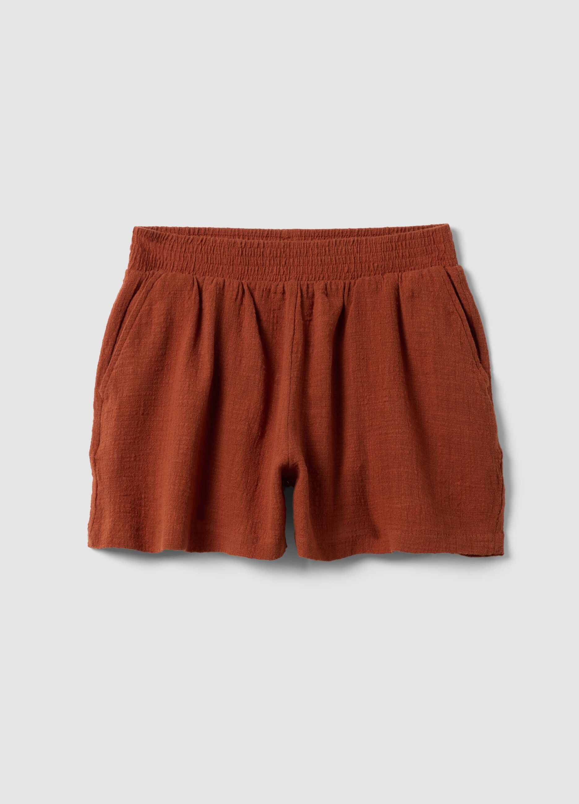 Brown pure cotton shorts