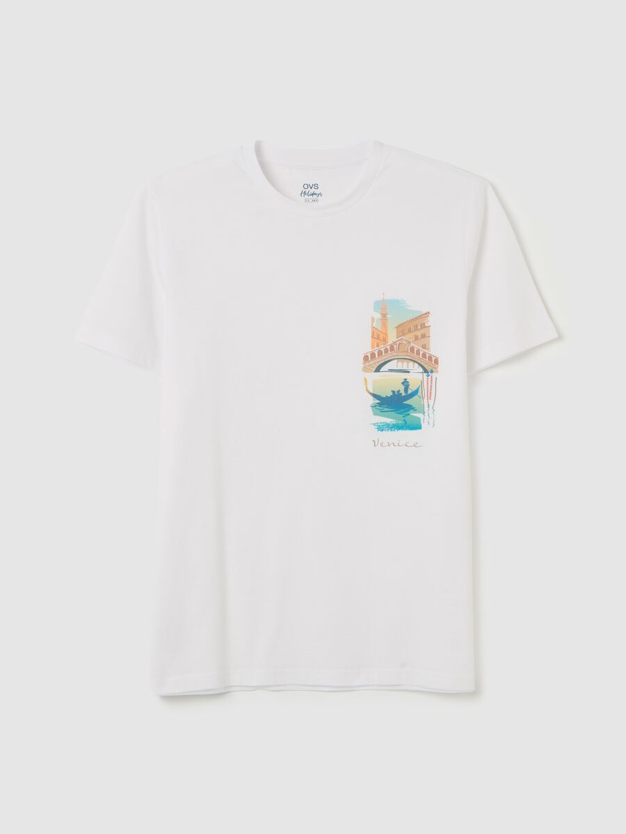 Cotton T-shirt with "Venice" print_4