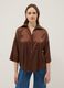 Camicetta satinata marrone regular fit_1