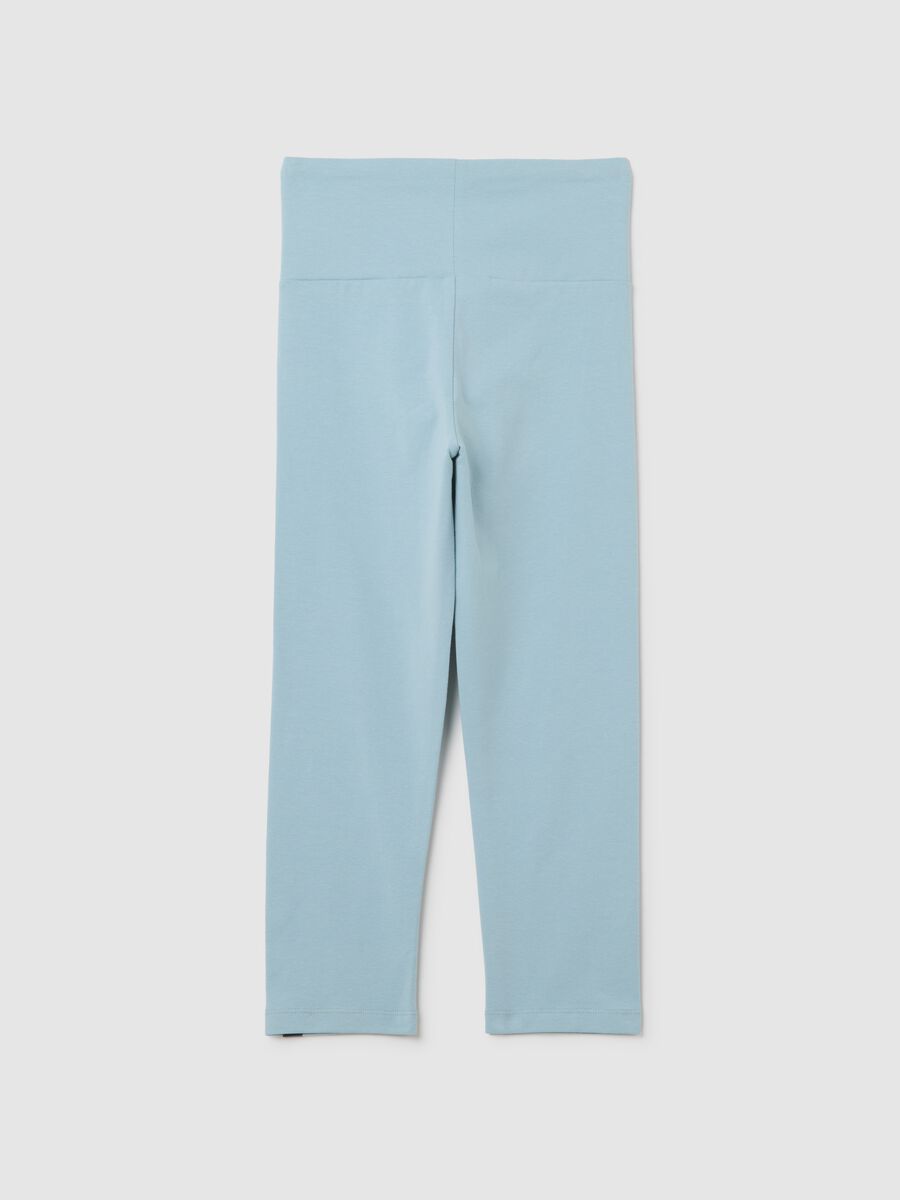 Girls' Skinny Stretch Cotton Blue Leggings_1