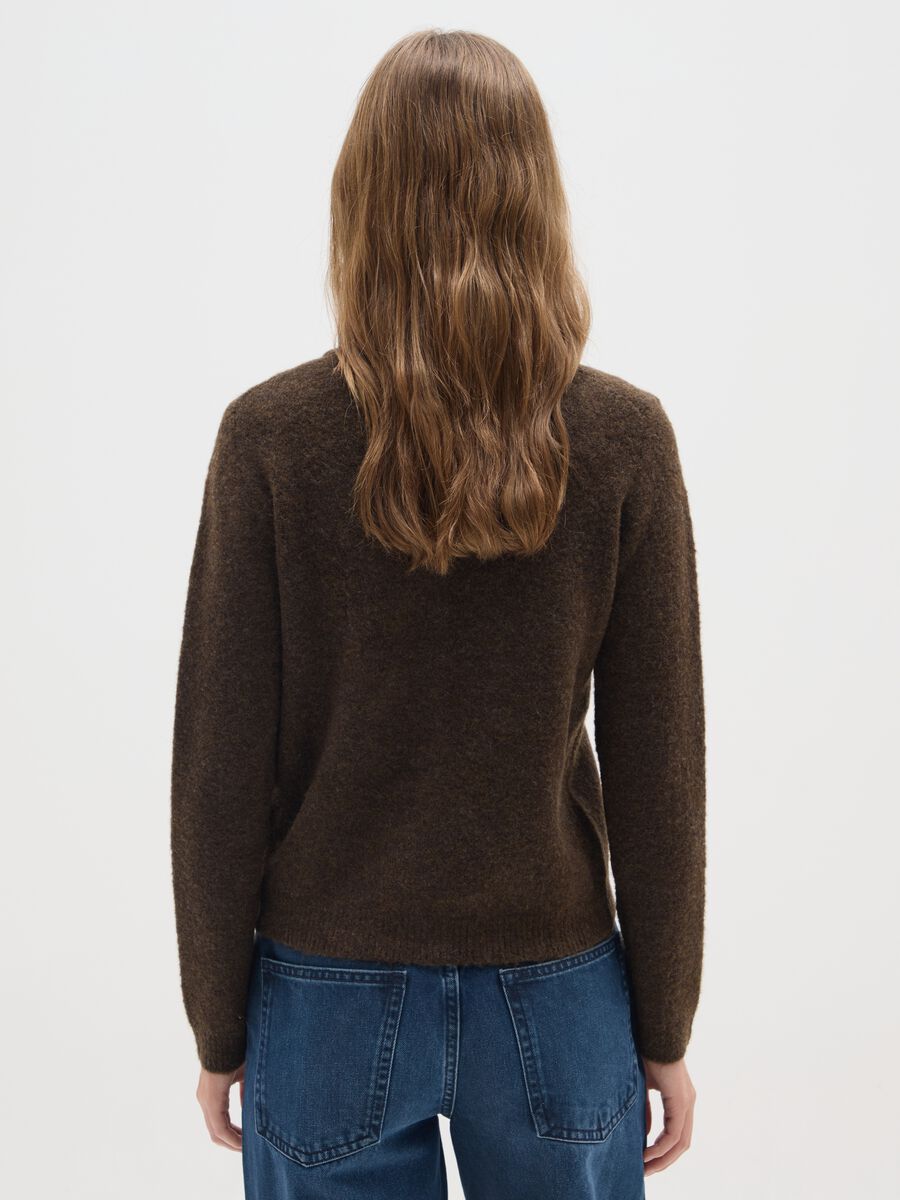 Brown regular fit cardigan_2