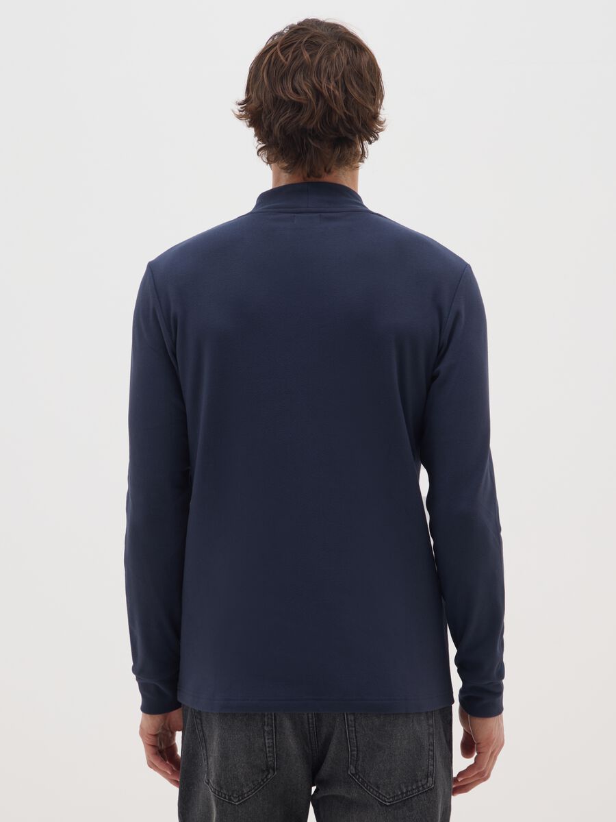 Blue Regular Fit Fleece Sweatshirt_2