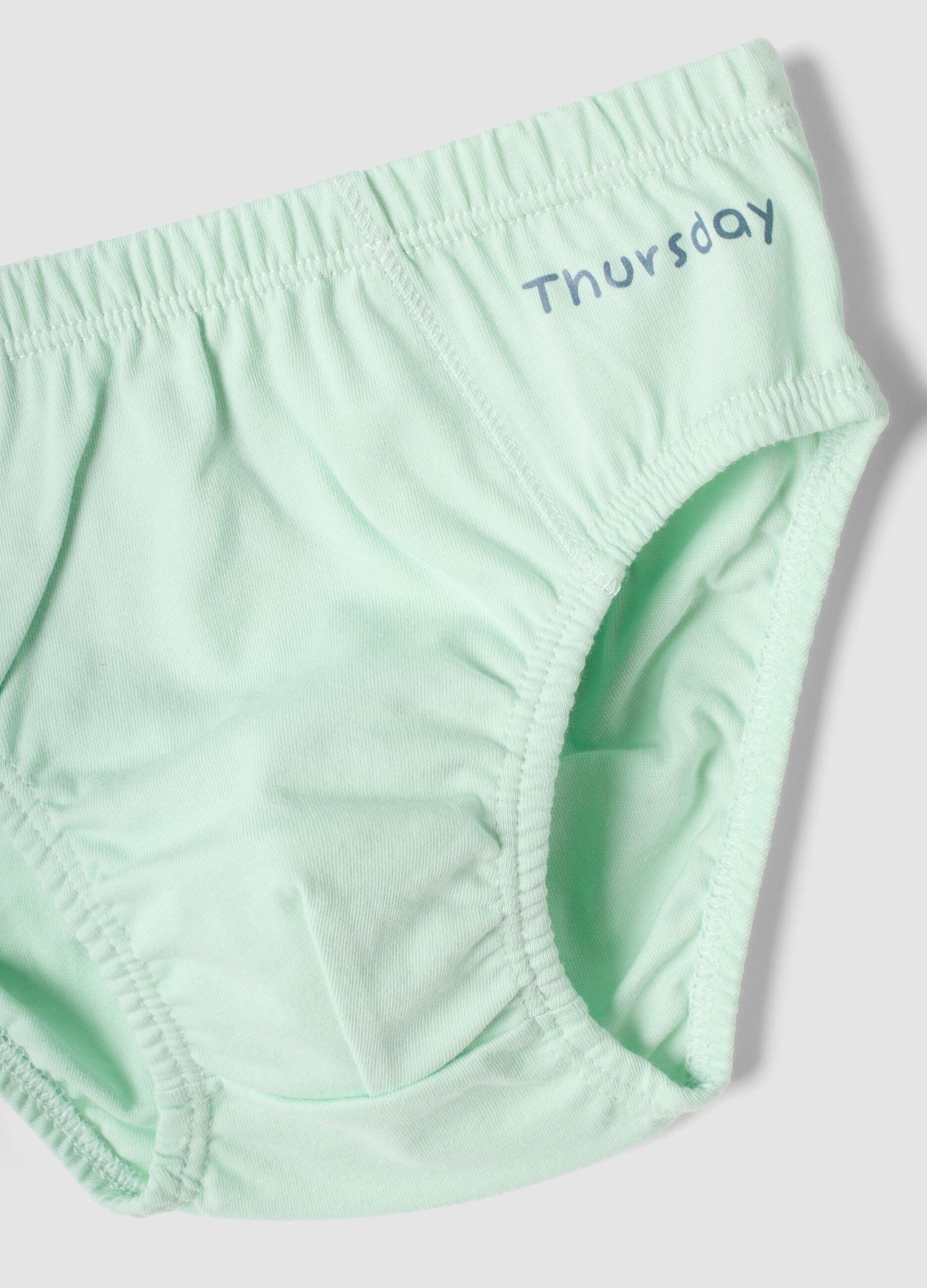 Seven-pack of multicolour briefs in pure organic cotton