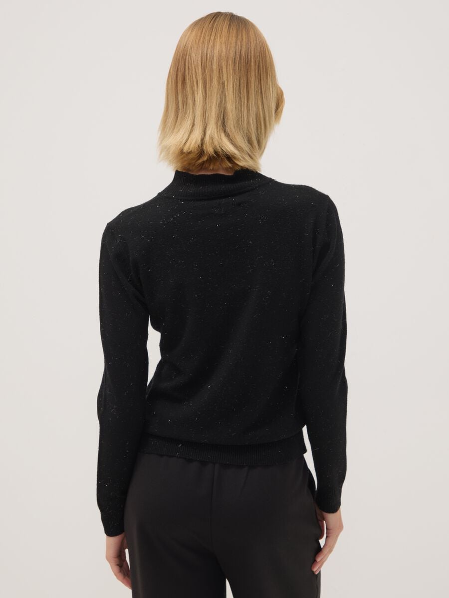 Black viscose-blend high-neck jumper, regular fit_3