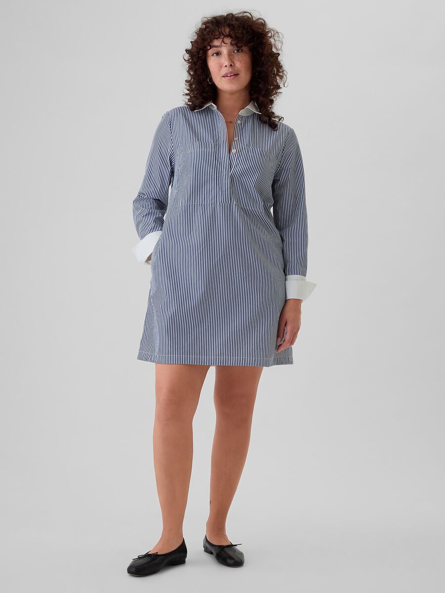 Short shirt dress with stripes_4