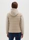 Beige padded jacket regular fit with hood and zip_2