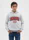 Grey regular fit children's cotton blend hoodie_0