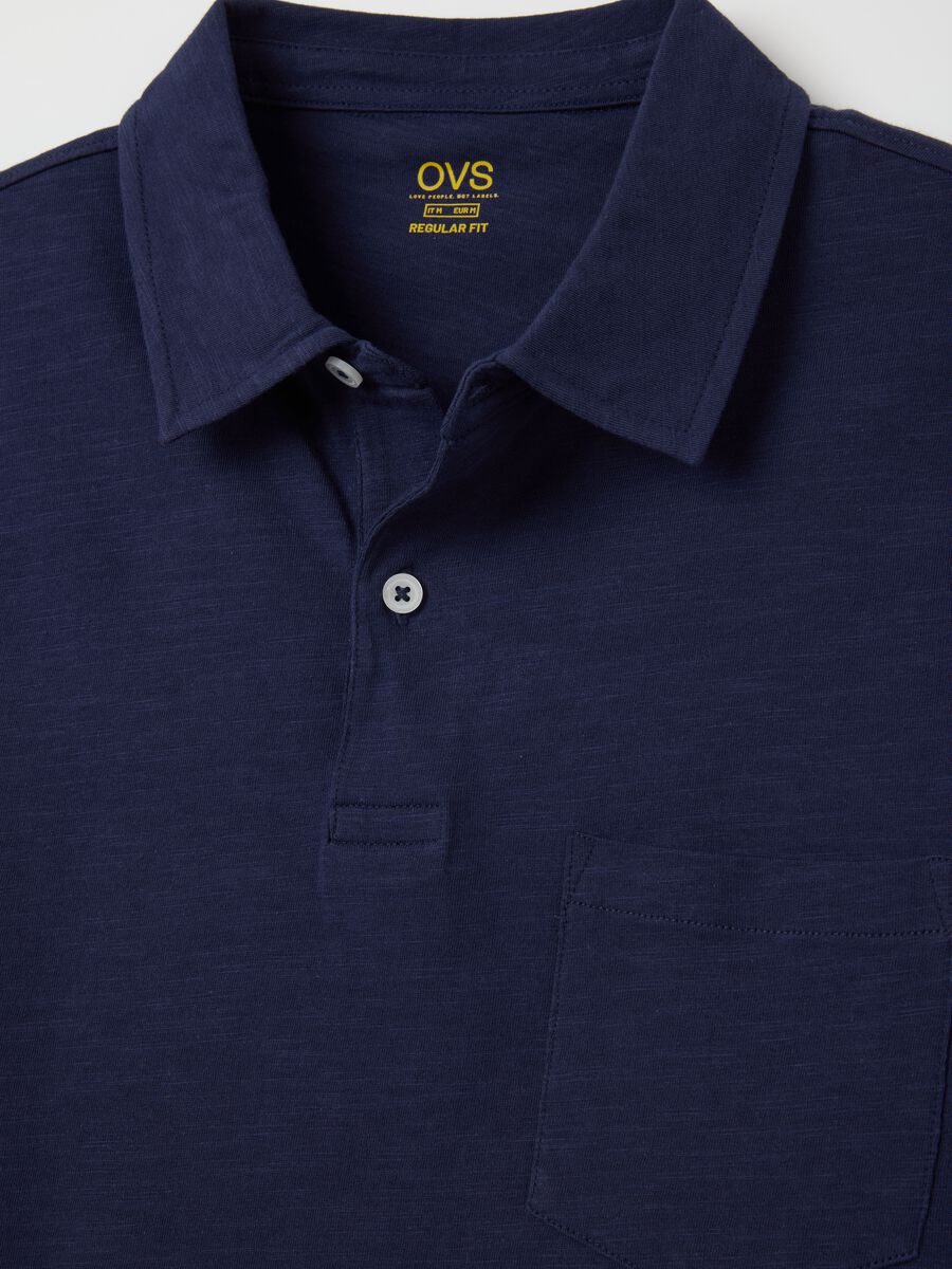Pure Cotton Blue Polo_5