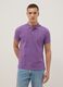 Purple slim fit pure cotton short sleeve polo_0