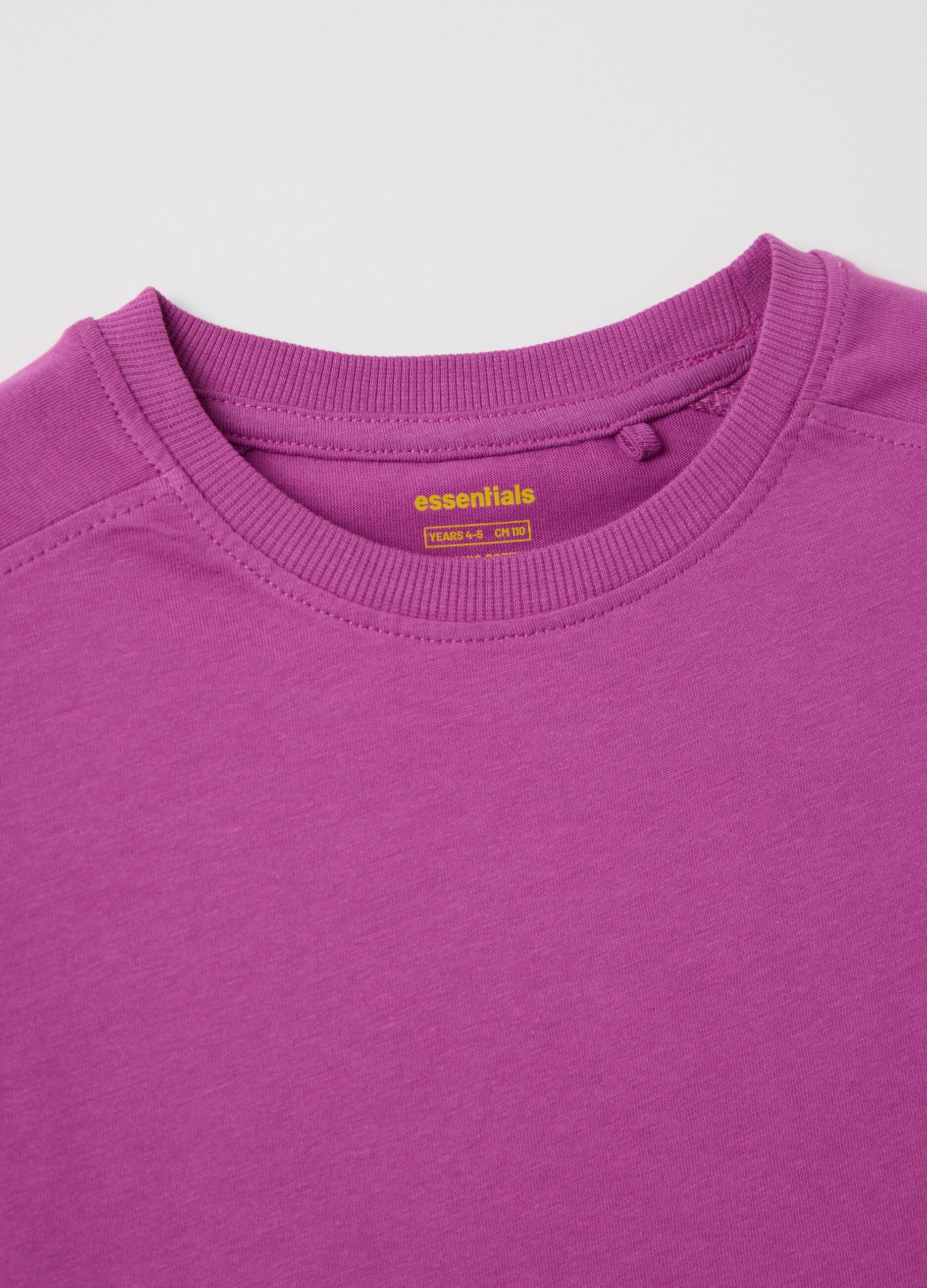 Essential purple boxy-fit T-shirt in organic cotton