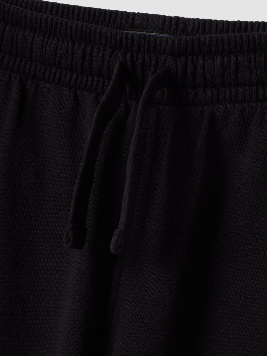 Black jogger trousers in pure organic cotton_7