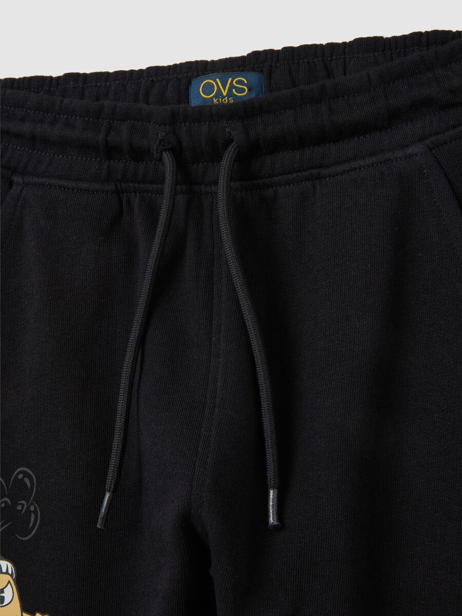 Kids' black pure cotton regular fit trousers_2