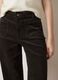 Black stretch cotton velvet trousers regular fit_3