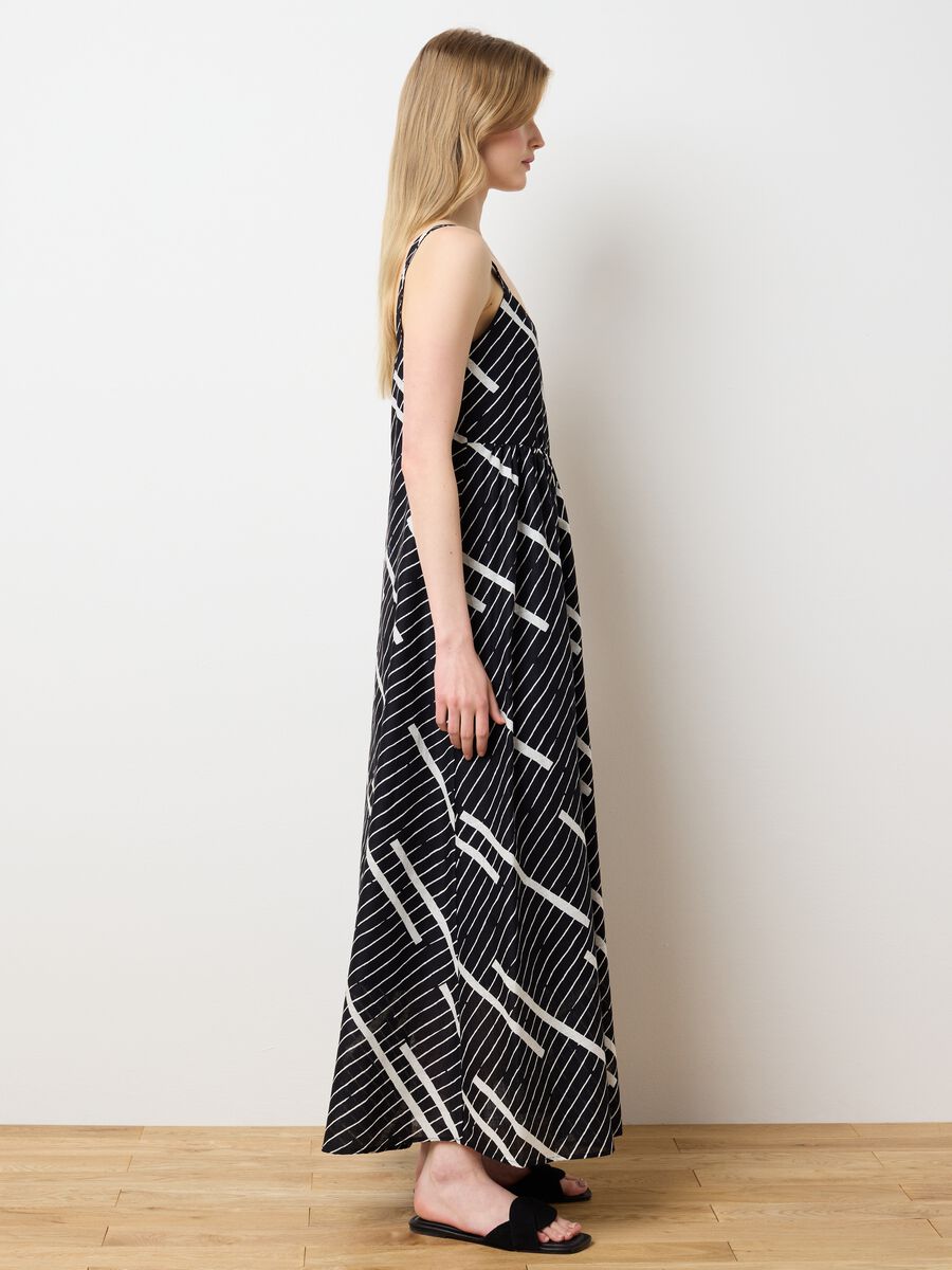 Women's long dress in pure multicoloured cotton, oversize_2
