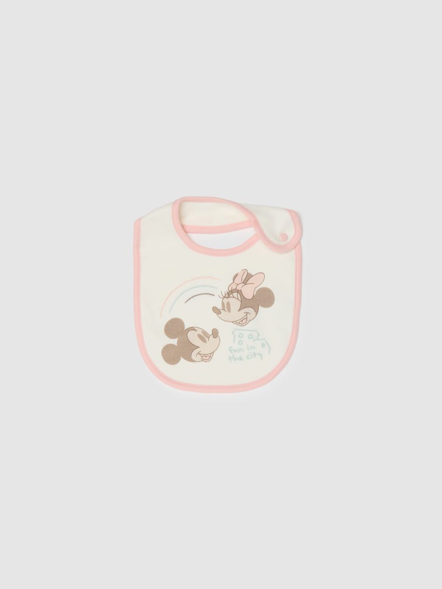 Disney printed white pure cotton newborn bib_0