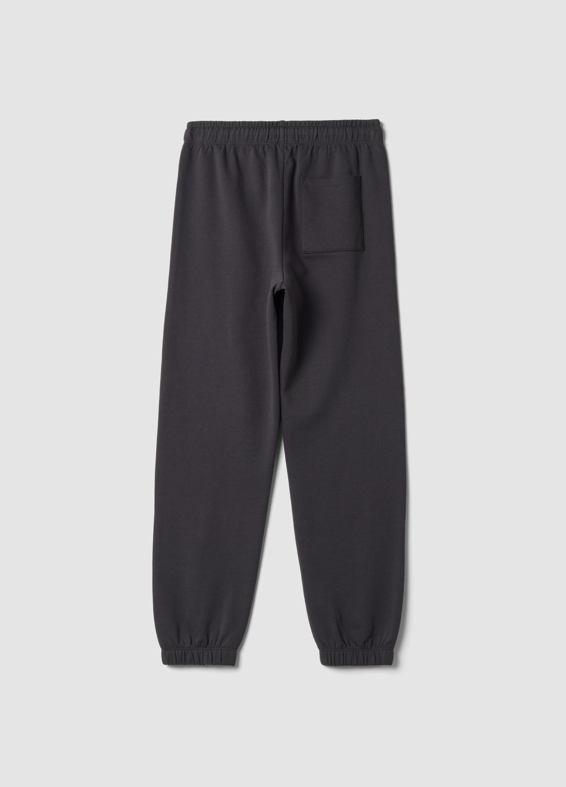 Jogger grigi in puro cotone organico relaxed fit