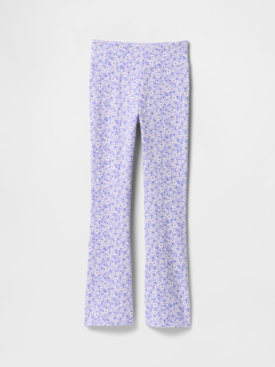 Purple Floral Bootcut Trousers_3