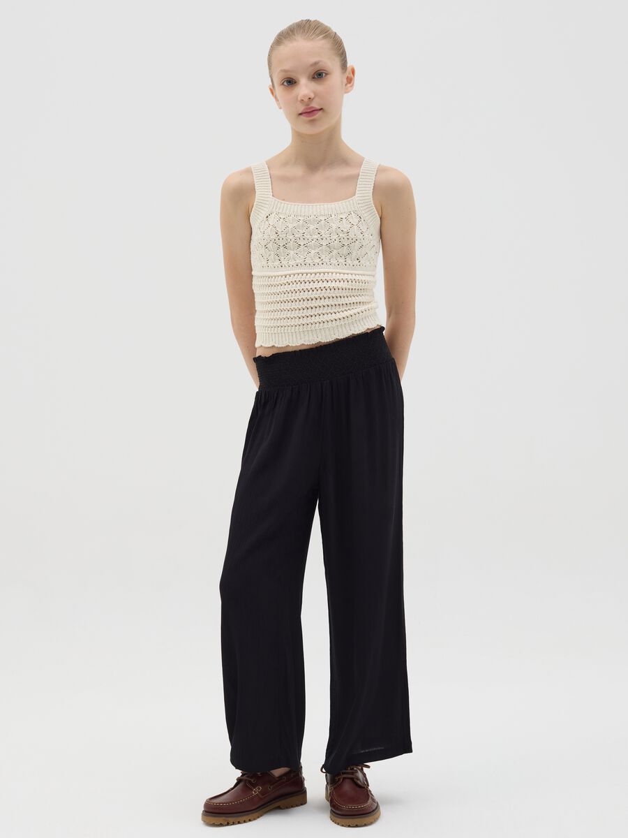 Wide Leg Black Trousers for OVS Kids_1