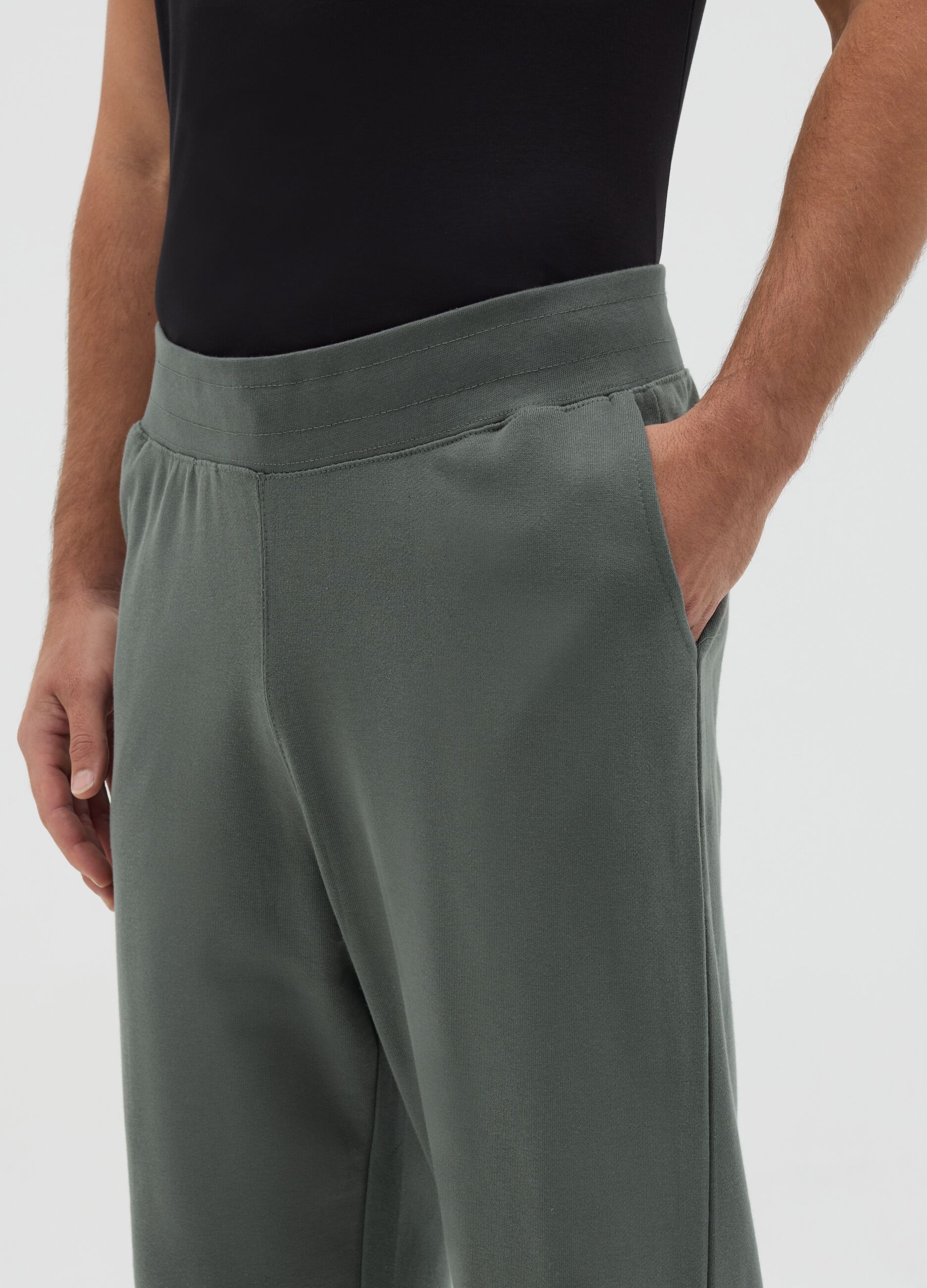 Cotton joggers with drawstring