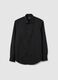 Men's shirt in black cotton blend slim fit easy iron_4