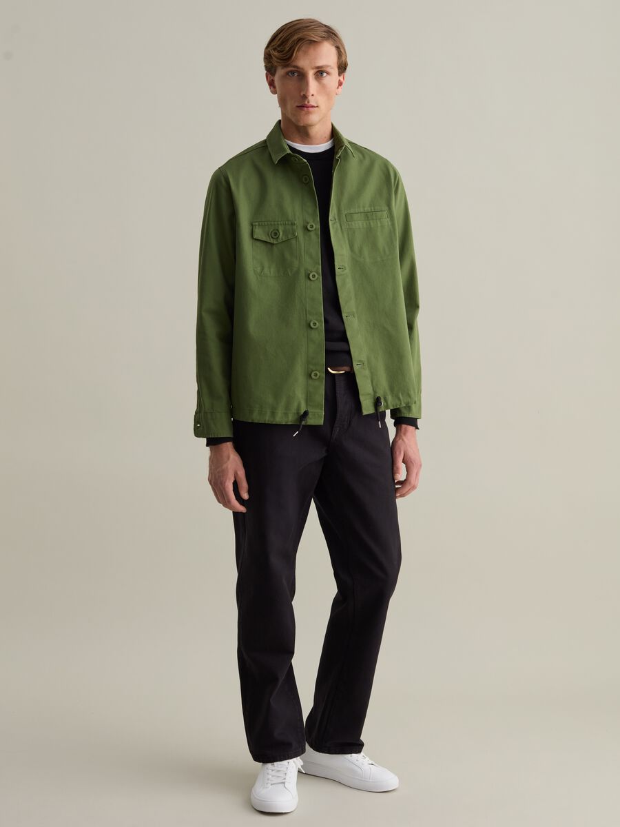 Cotton shacket with drawstring_3