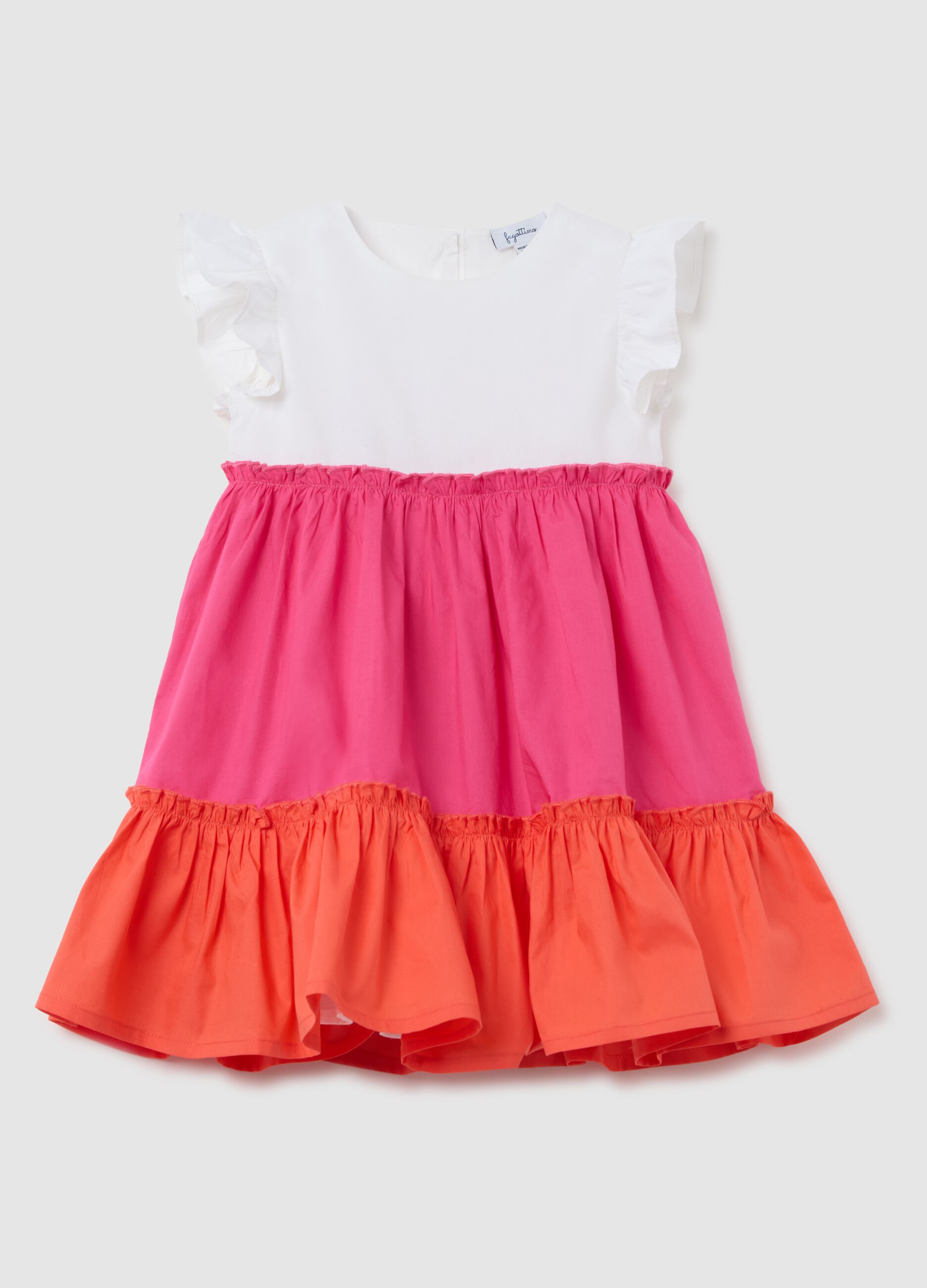 Baby girl's multicolour cotton dress regular fit