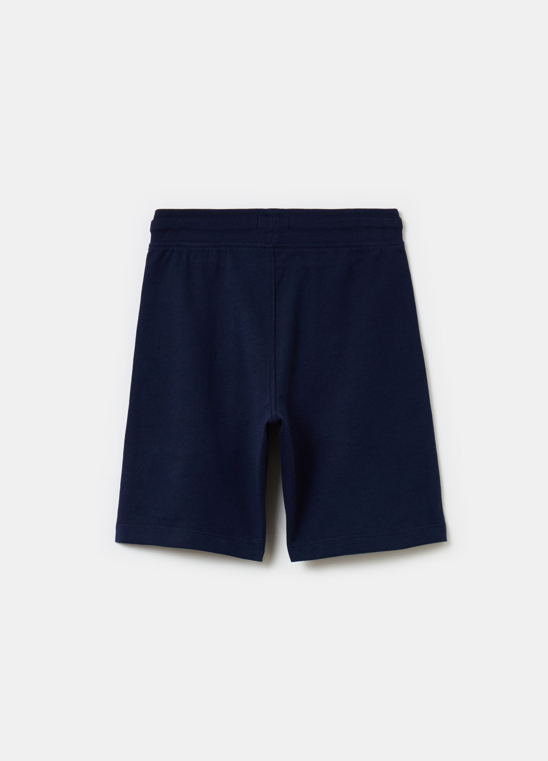 French Terry Bermuda shorts with drawstring