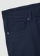 Slim Fit Blue Cotton Blend Trousers_5