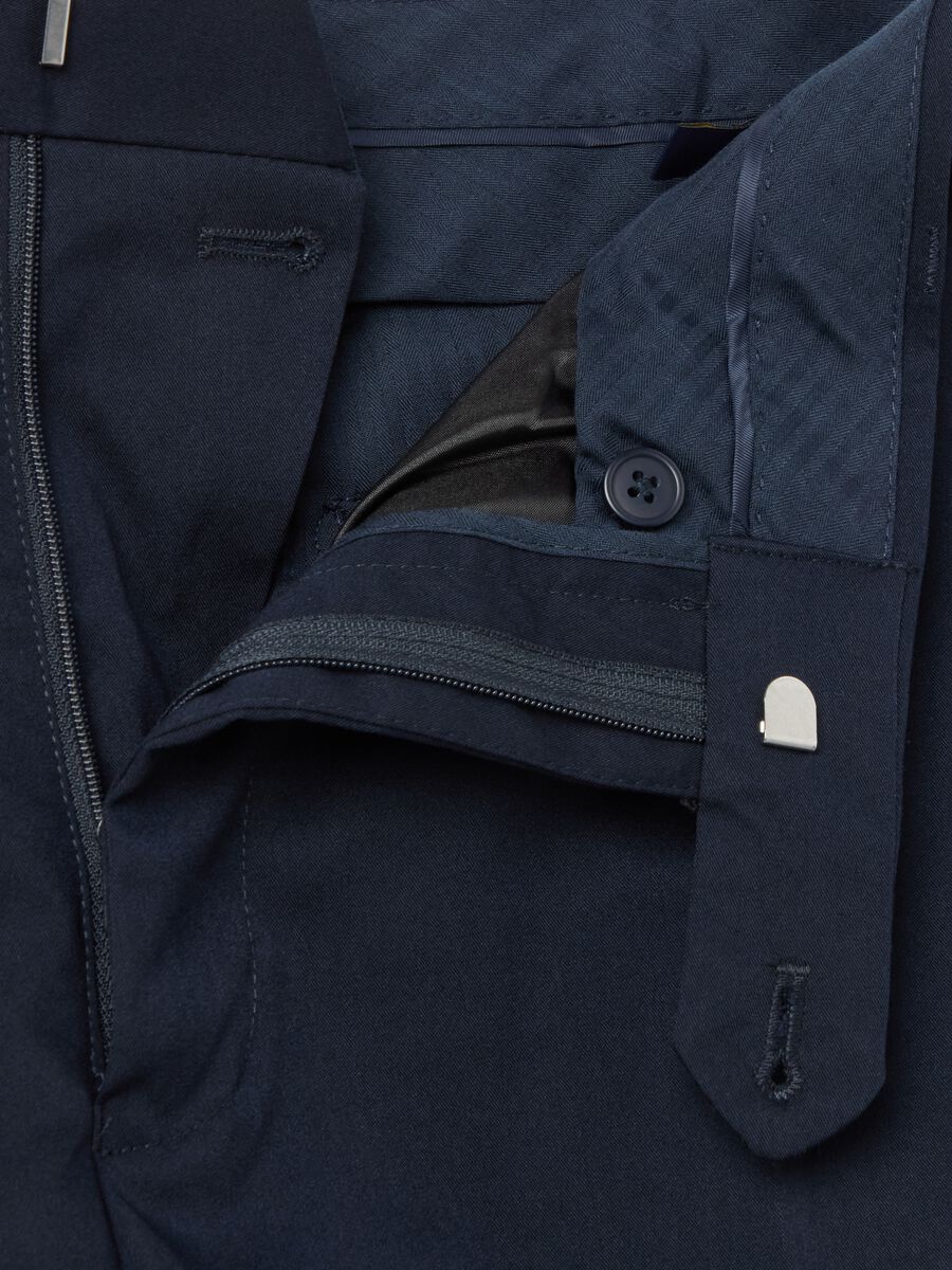 Regular-fit, solid colour smart trousers_5