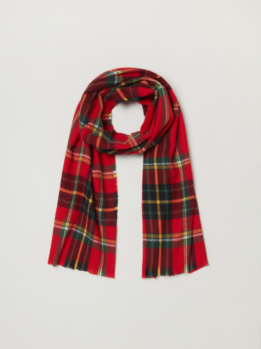 Sciarpa sfrangiata fantasia tartan_0