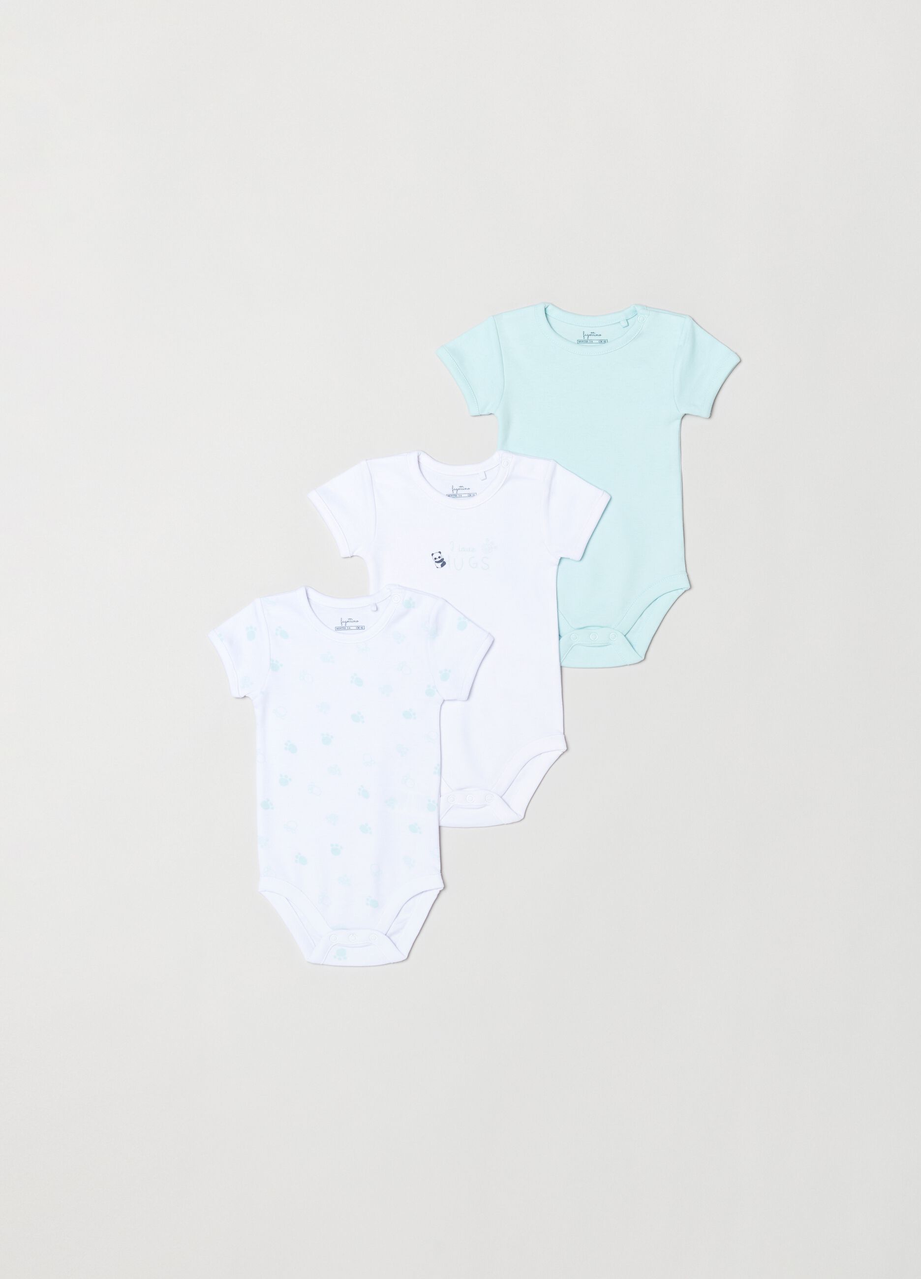 Tripack body in cotone con stampa _0