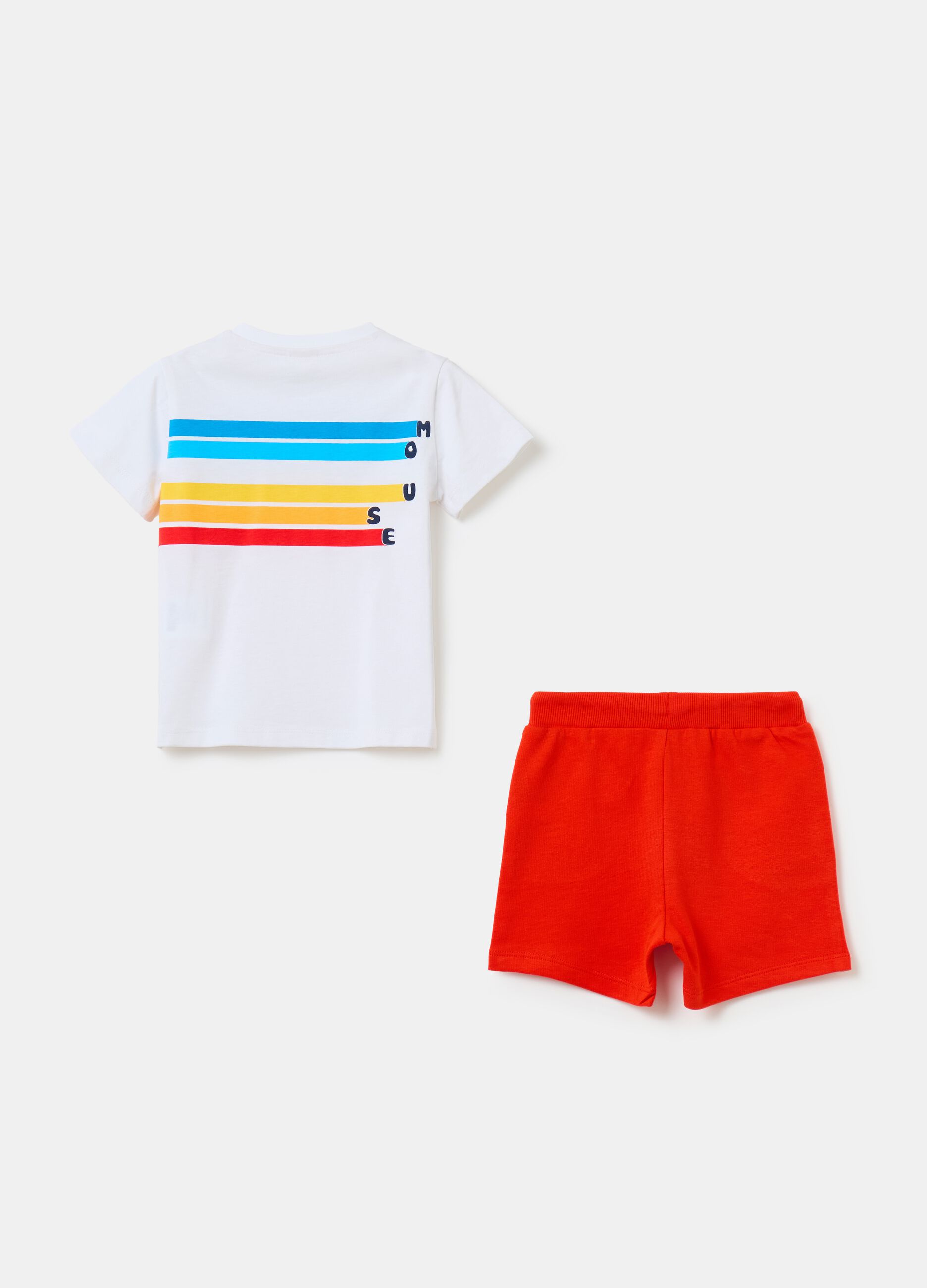 Jogging set in cotone con stampa Topolino