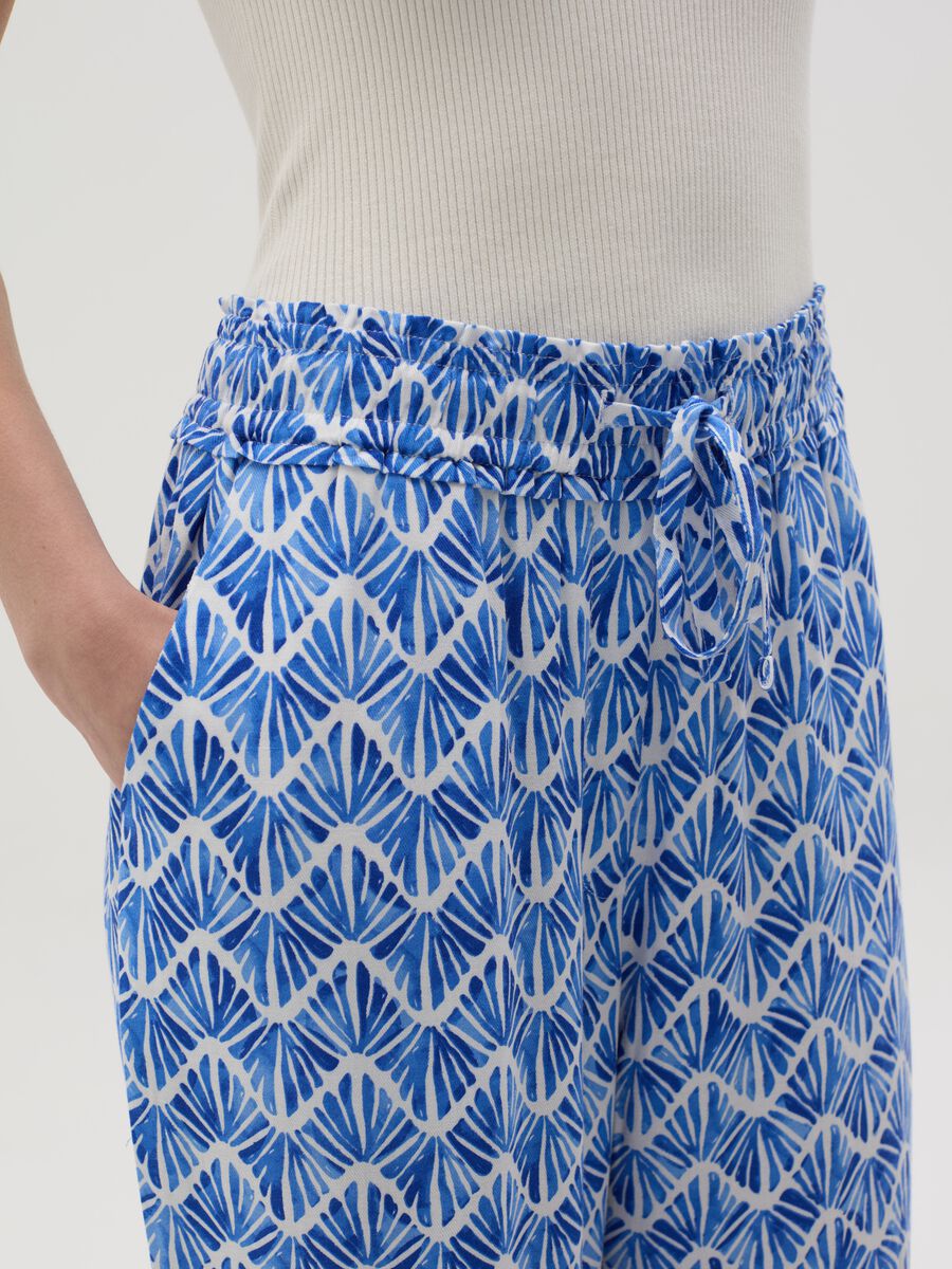 Jogger trousers in viscose with drawstring_2