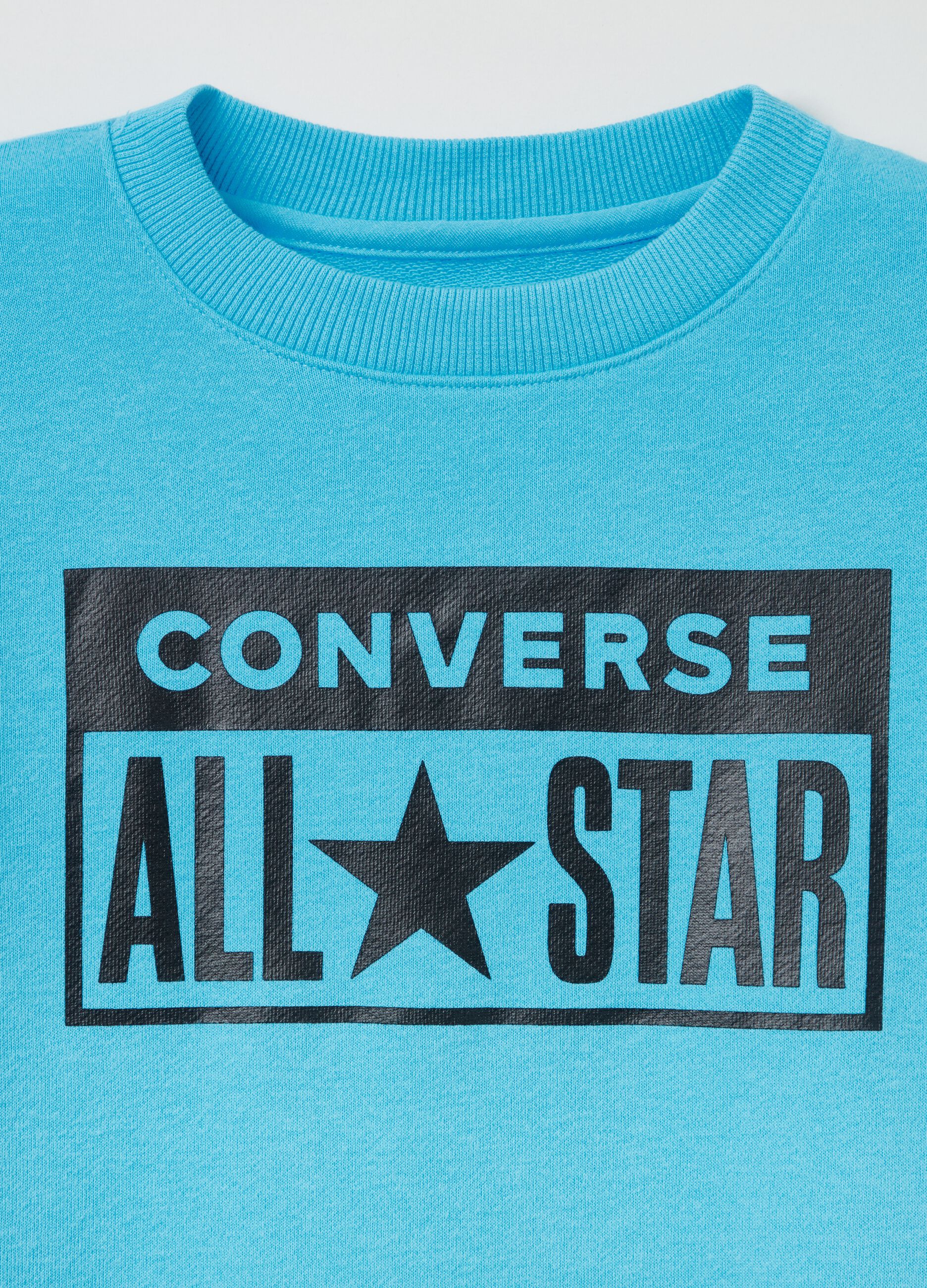 Felpa azzurra converse shop
