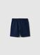 Regular fit blue pure cotton toddler shorts_1