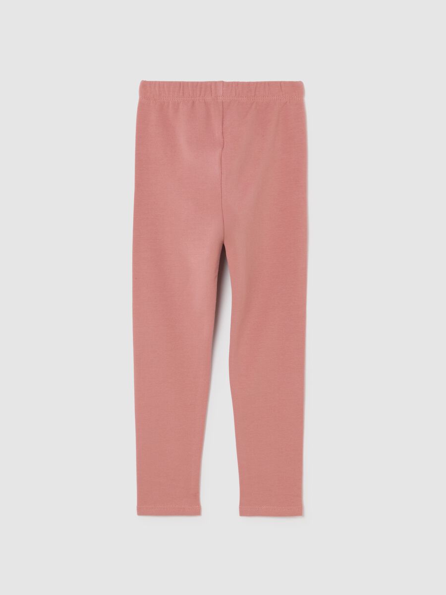 Girls' Skinny Pink Leggings in Stretch Cotton_1