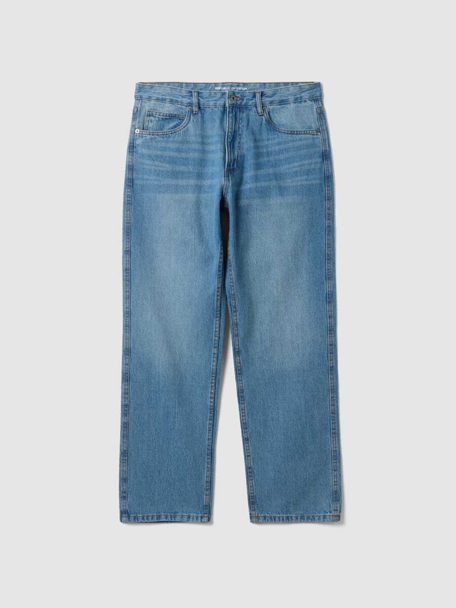 Pure cotton denim jeans, relaxed fit_0