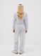 Girls&rsquo; grey organic cotton-blend joggers with print_1