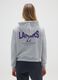 Grey cotton blend hoodie regular fit with Lakers logo_2
