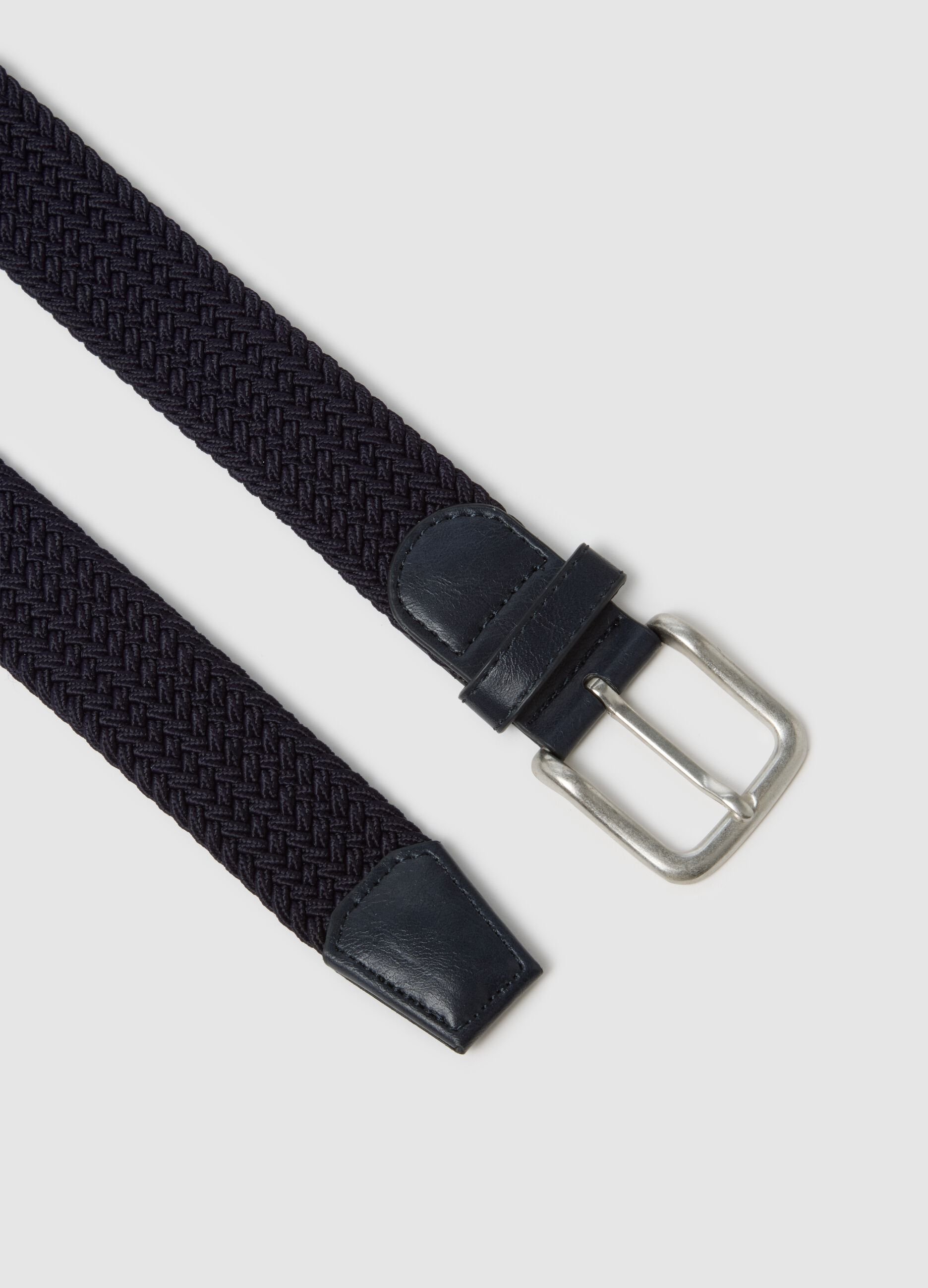 Blue Stretch Genuine Leather Belt