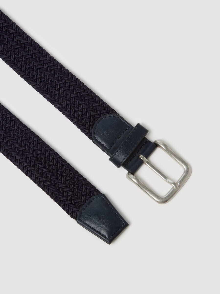 Blue Stretch Genuine Leather Belt_1