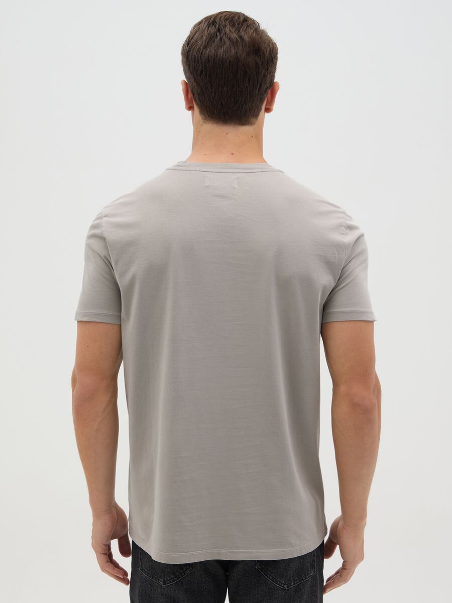 Men’s grey regular fit T-shirt in 100% cotton_3