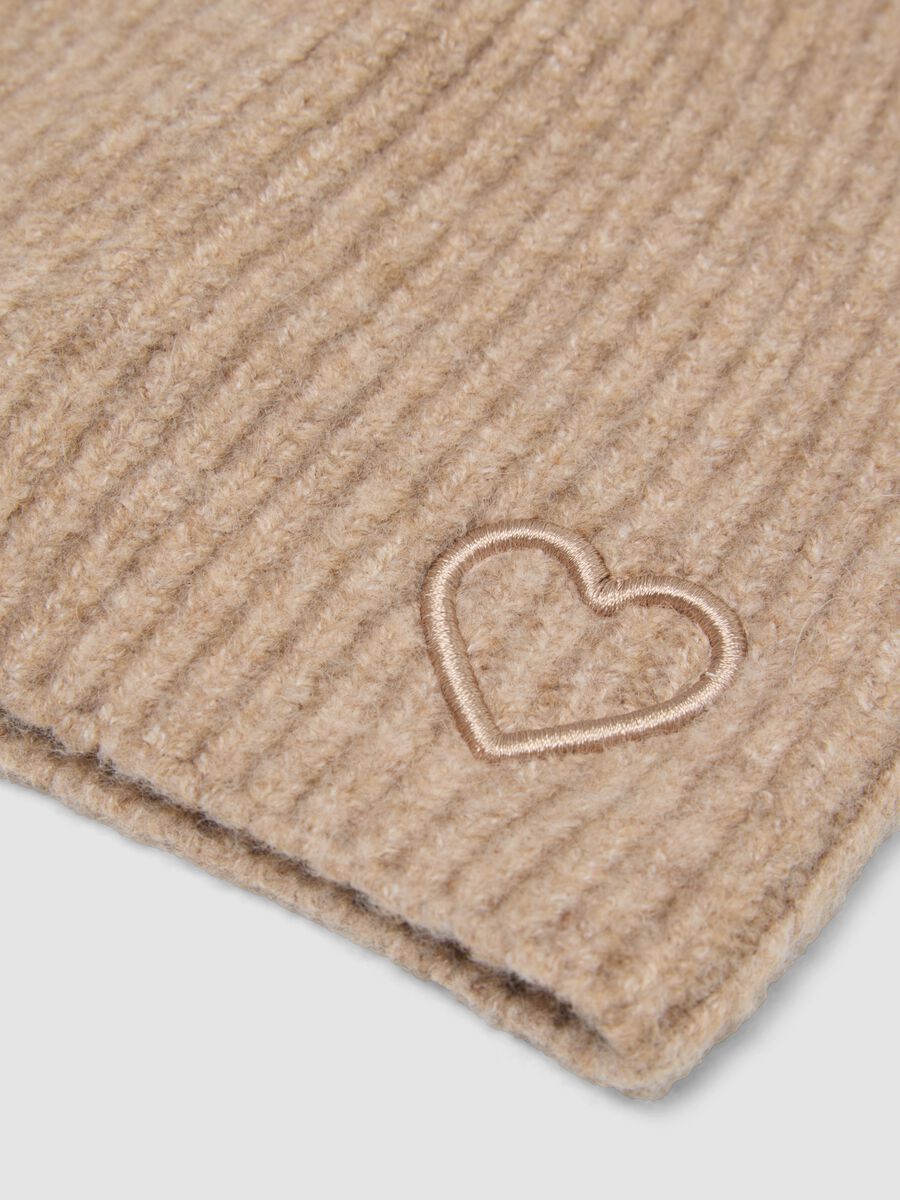 Beige stretch wool hat and neck warmer set_2