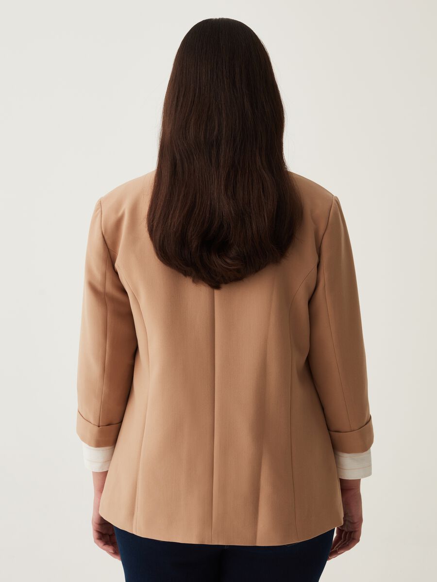 Blazer aperto maniche a tre quarti Curvy_2