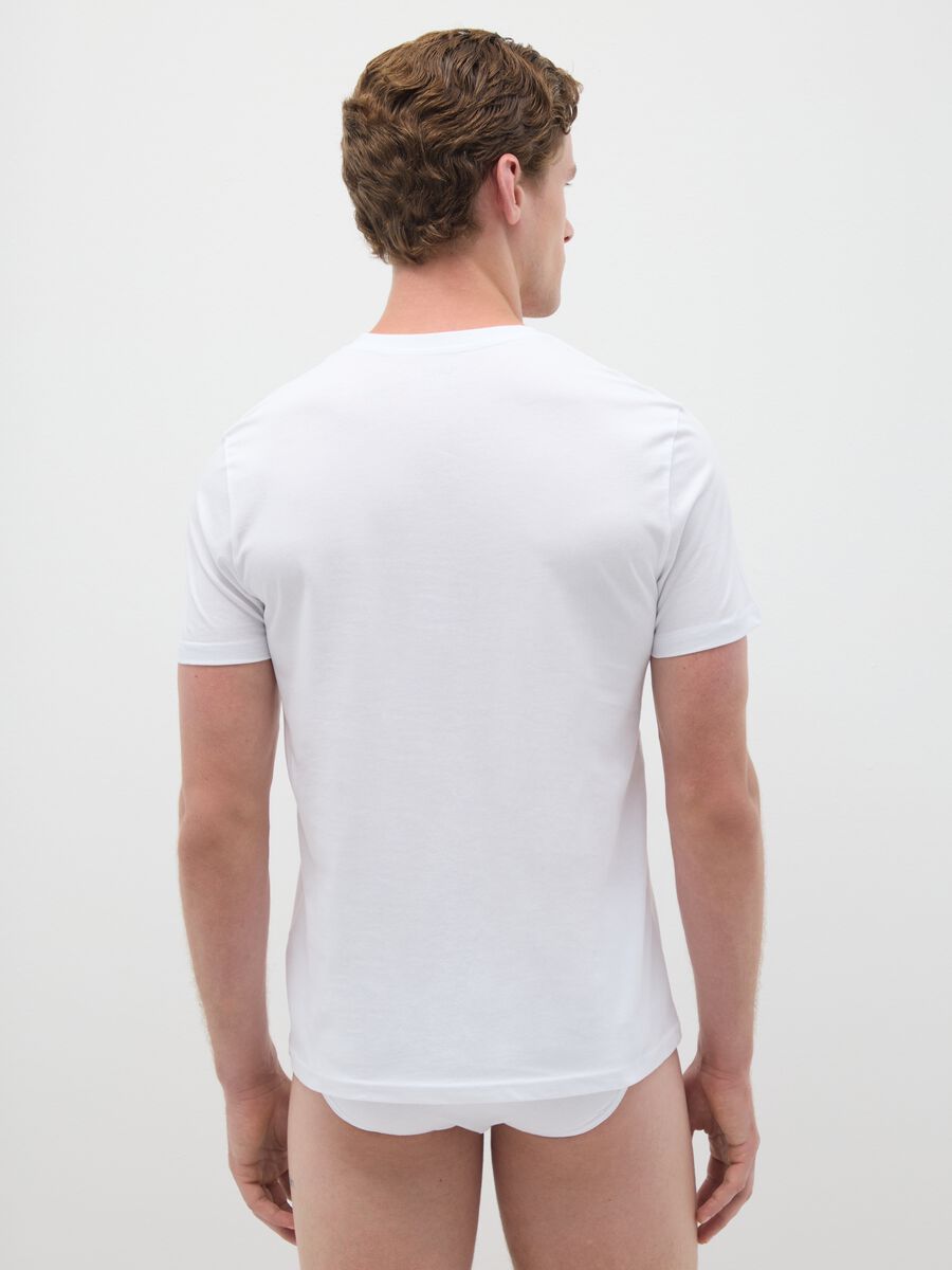Men's pure cotton white T-shirt_3