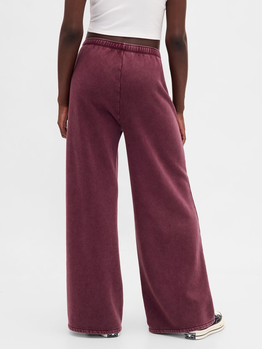 Purple trousers in cotton and polyester blend_2