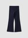 Girls' blue flared leggings in stretchy organic cotton_1