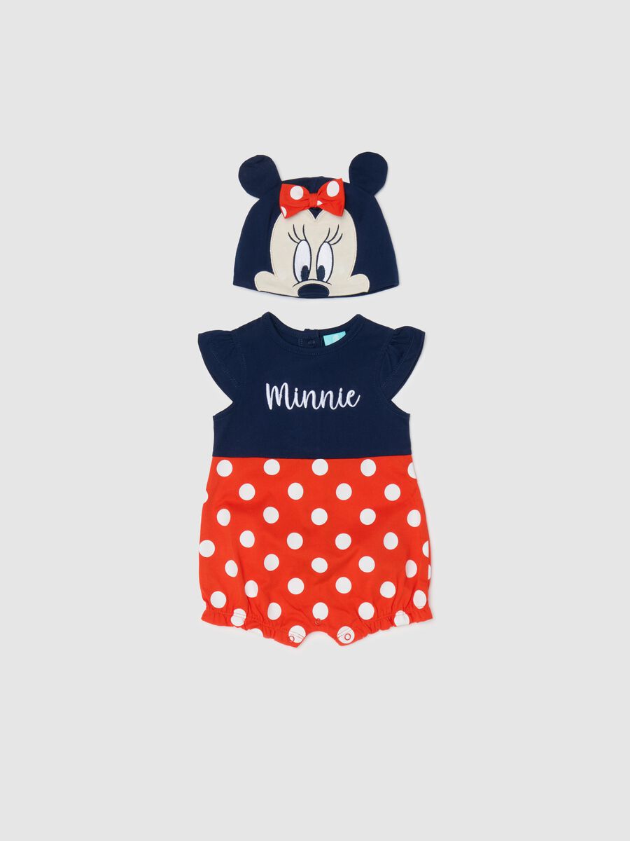 Set with Minnie Mouse romper suit and hat with ears_0